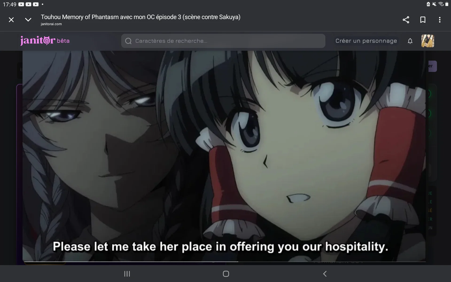 Touhou memory of phantasm with my oc ep 2 (vs sakuya)