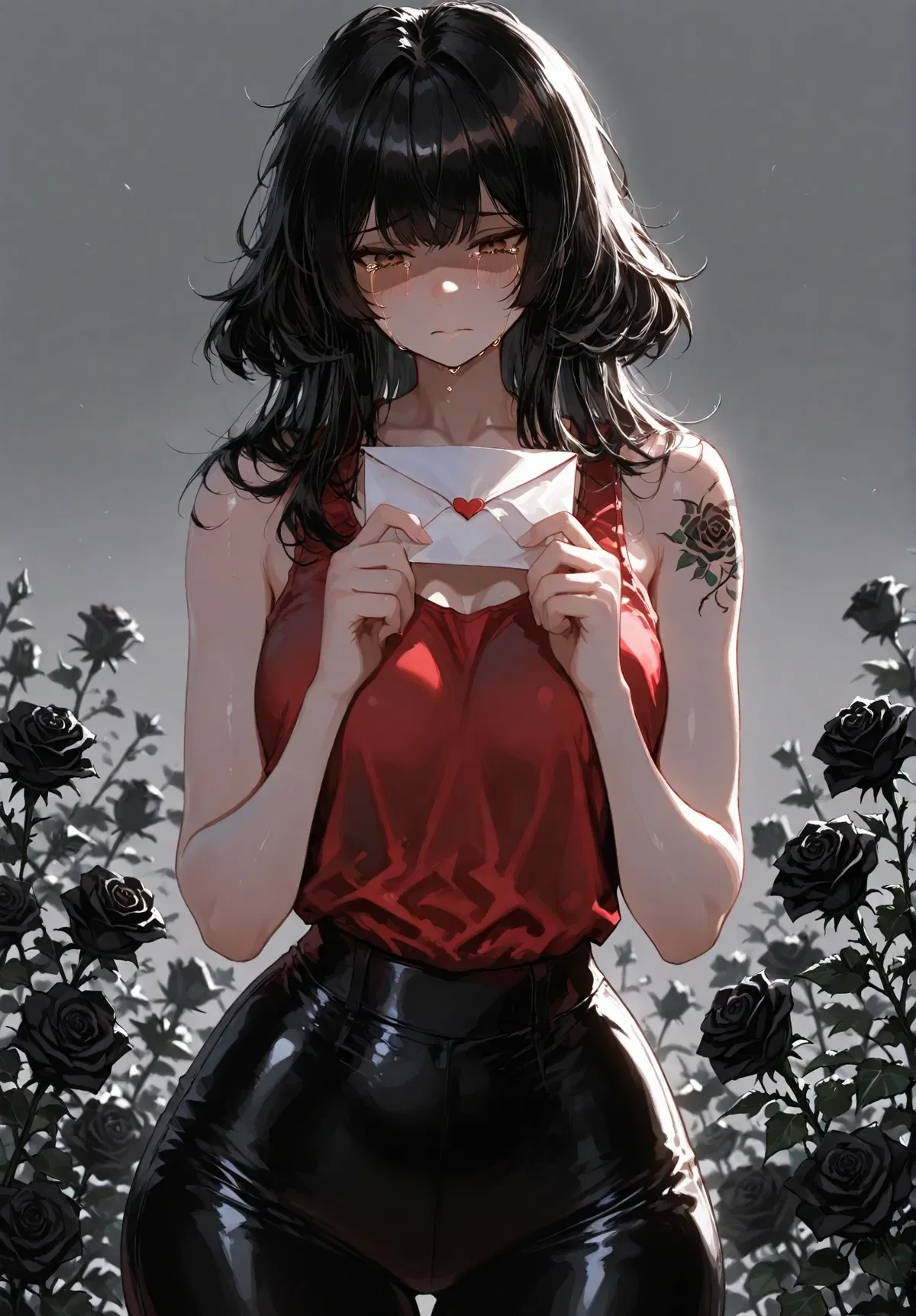 The Girl With The Black Rose Tattoo