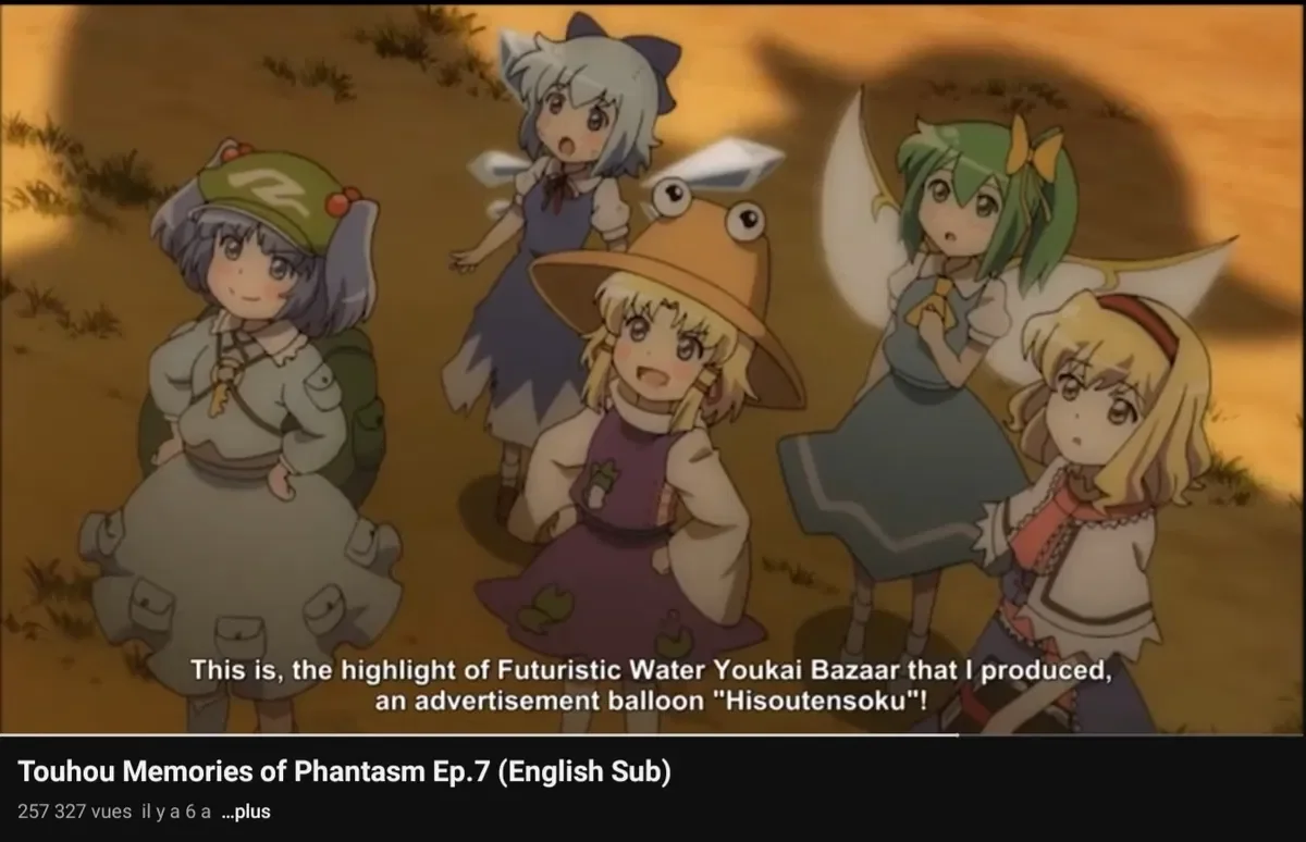 Touhou memory of phantasm with my oc ep 7 cirno and daiyusei