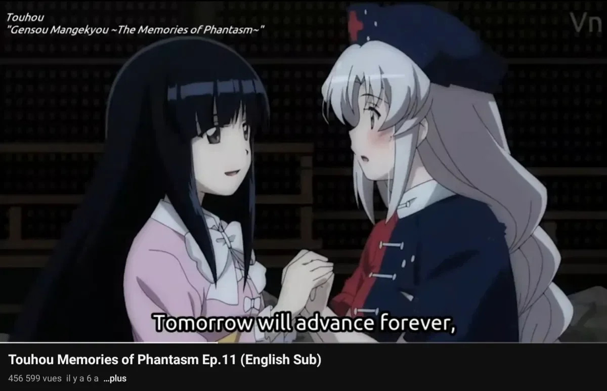 Touhou memory of phantasm with my oc ep 11 (Imperishable night incident end: kaguya scene modifiate)