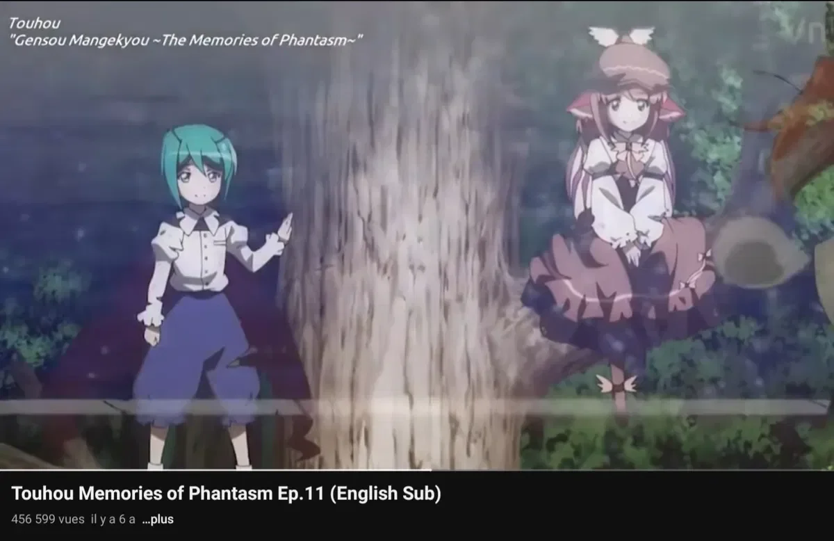 Touhou memory of phantasm without my oc ep 11 (Imperishable night incident: kaguya scene)đ«