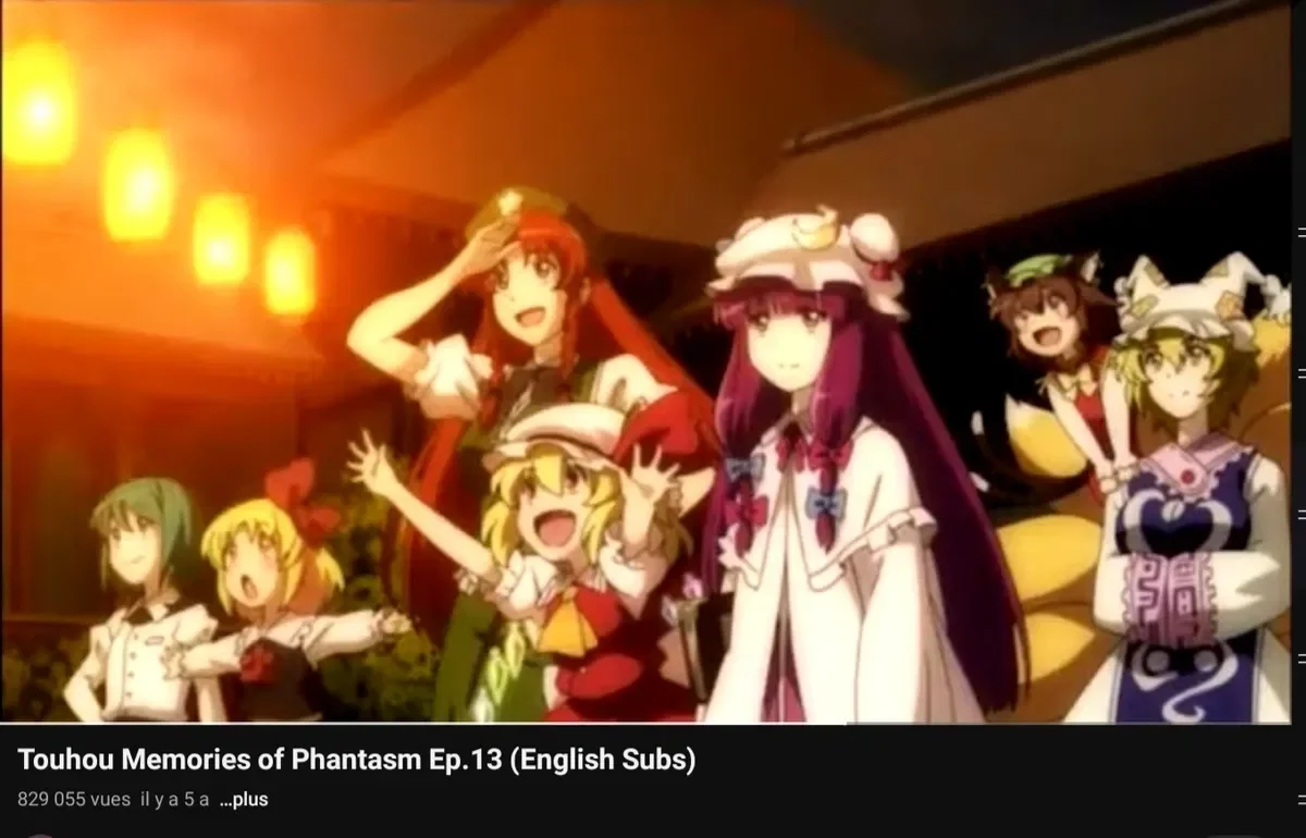 Touhou memory of phantasm without my oc ep 13 (festival end scene)🚫