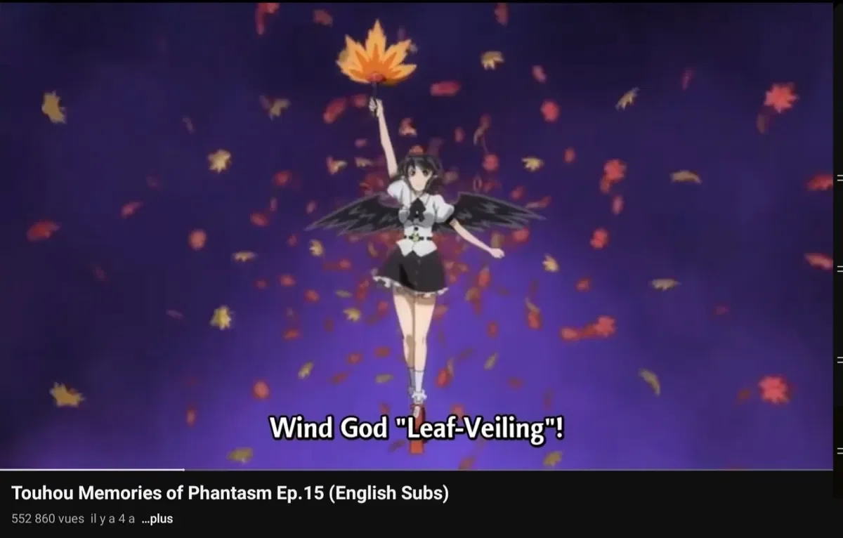 Touhou memory of phantasm with my oc ep 15 ( reimu&aya fight scene)