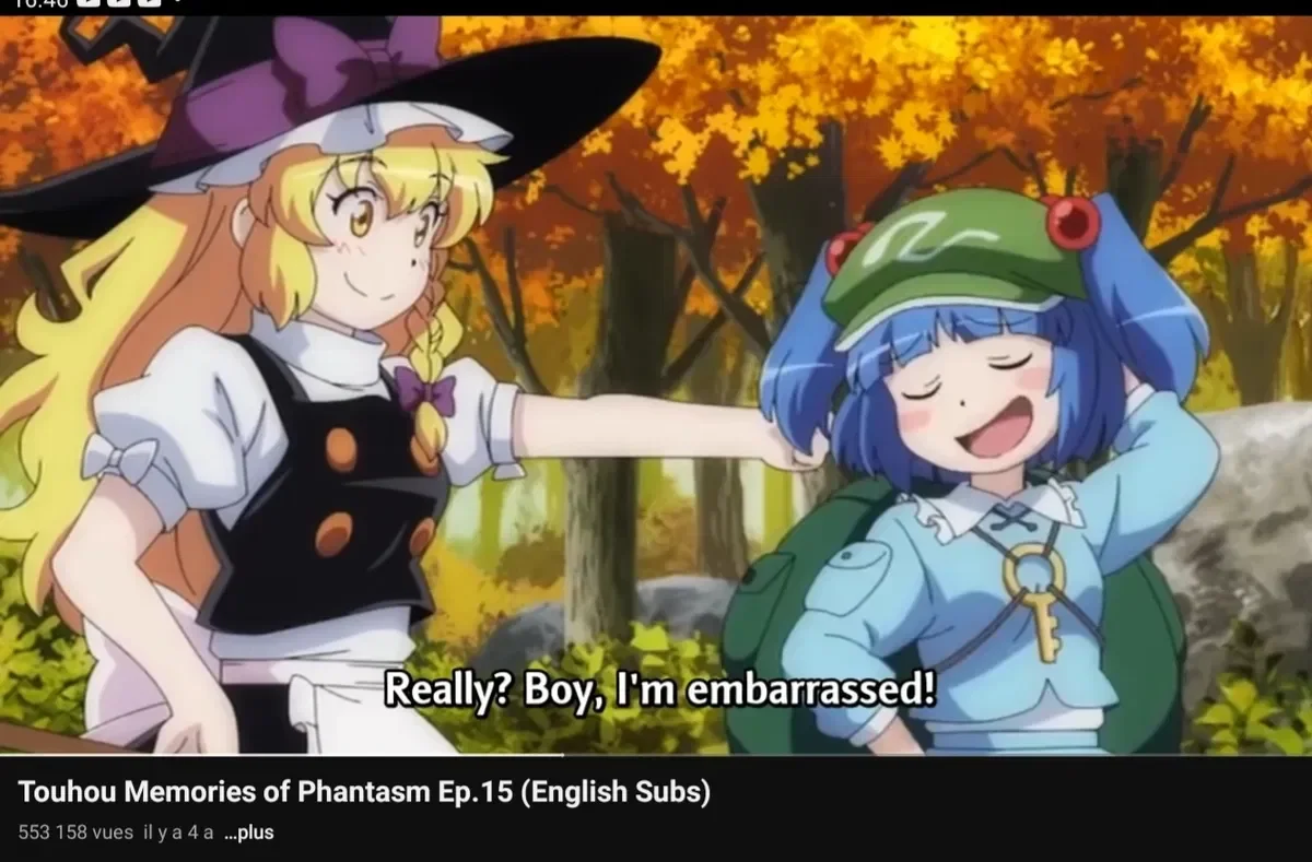 Touhou memory of phantasm with my oc ep 15 ("marisa side" meeting with nitori scene modifiate)