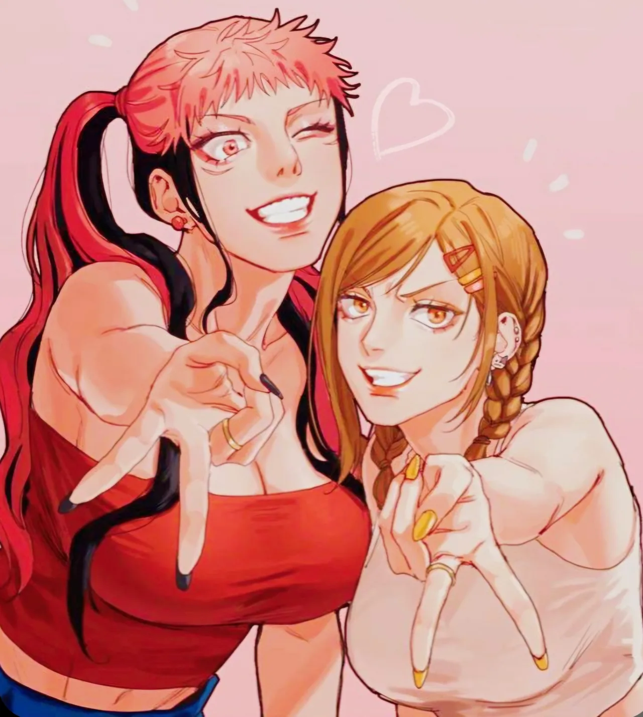 Nobara and Female Yuji
