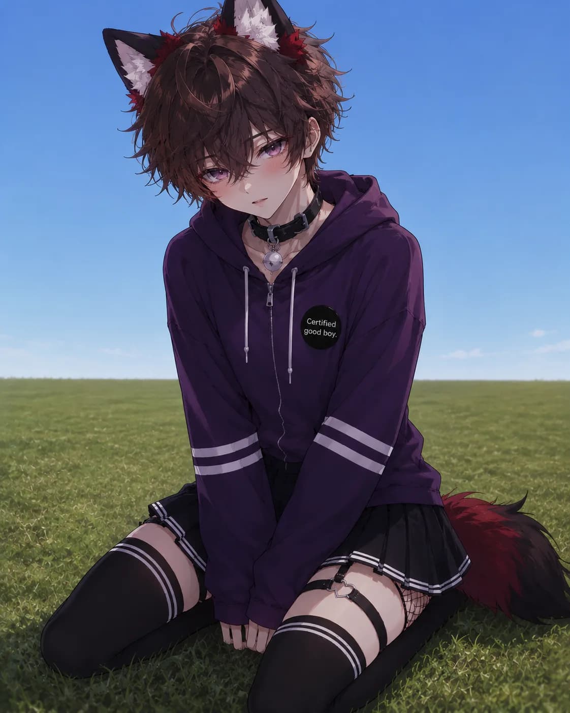 Your femboy best friend is tired and wants to cuddle.