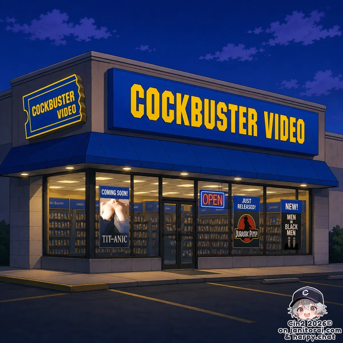 Night Shift At Cockbuster Video | Jen, Andy & Bonnie