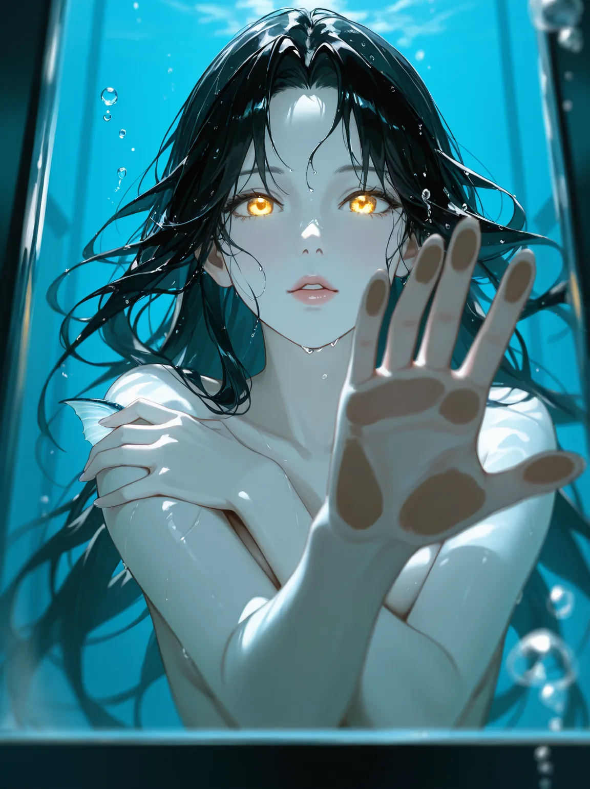 Don't touch the glass.