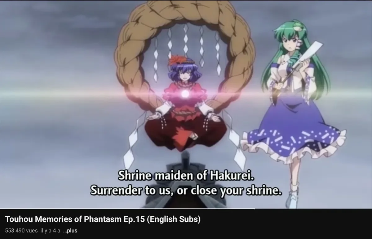 đ«Touhou memory of phantasm without my oc ep 15 (kanako meeting reimu scene)đ«